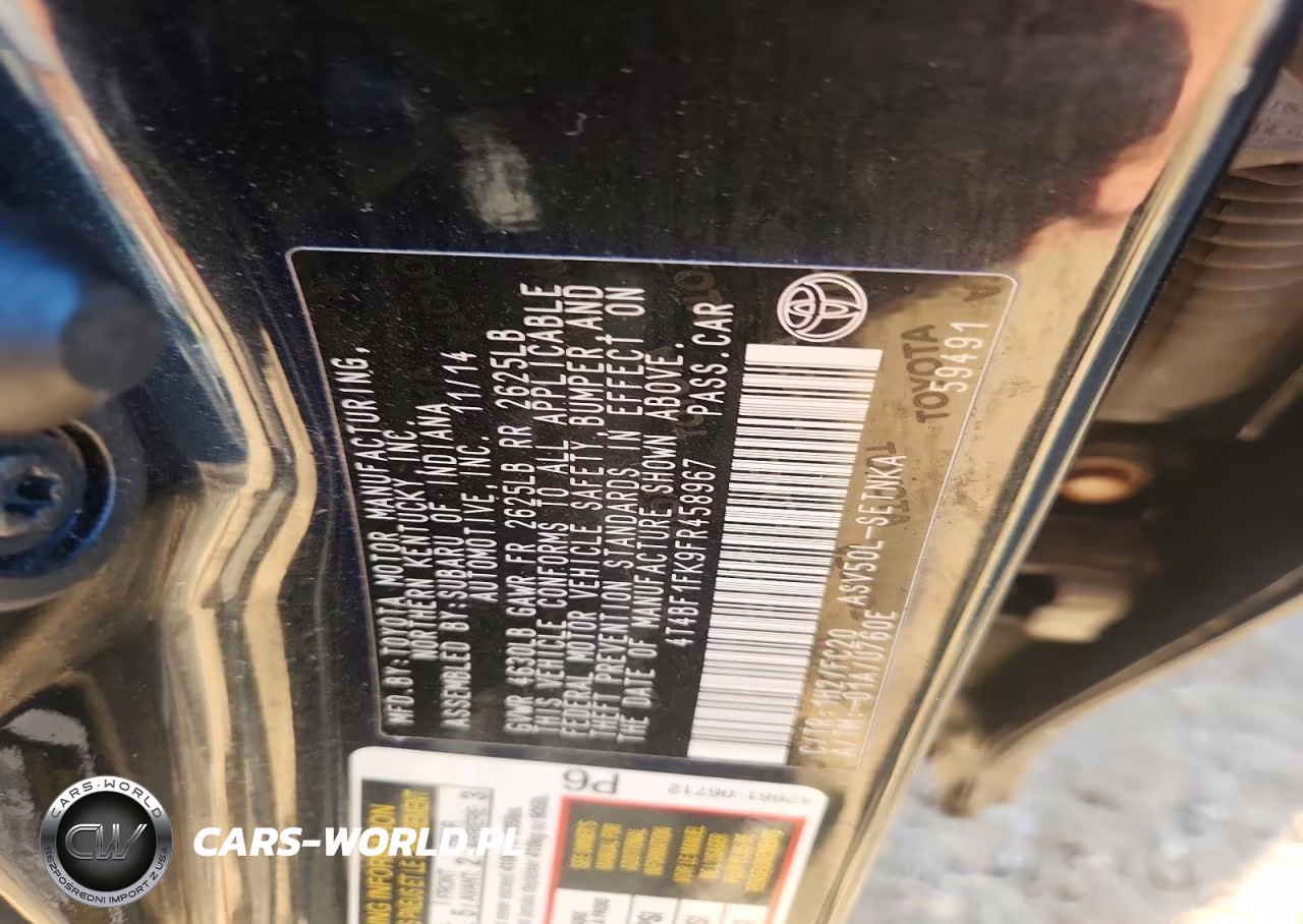 2015 Toyota Camry Le VIN:4T4BF1FK9FR458967 - 13