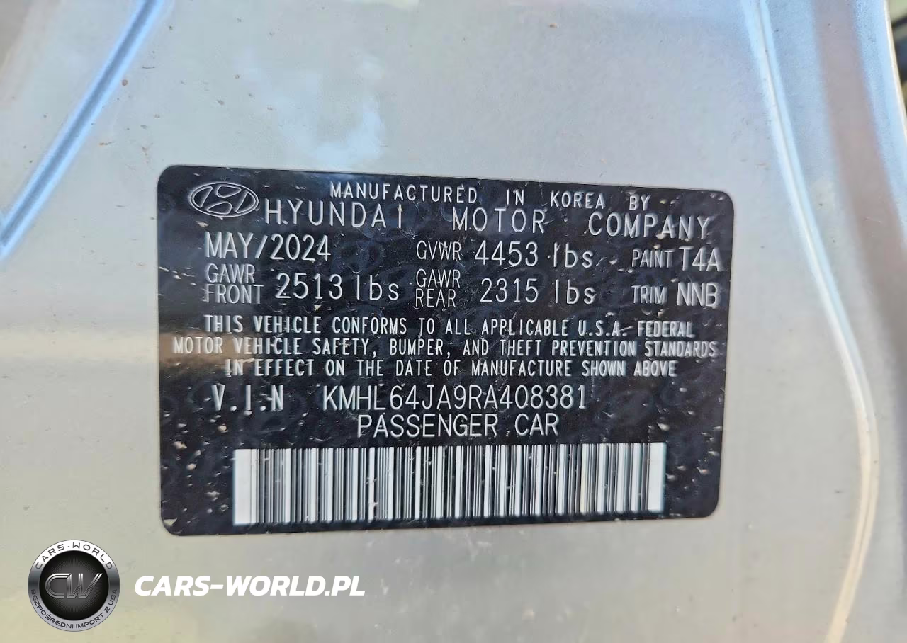 2024 Hyundai Sonata Sel VIN:KMHL64JA9RA408381 - 12