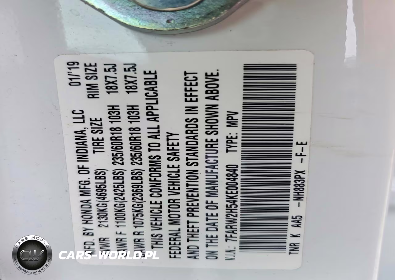2019 Honda Cr-V Ex VIN:7FARW2H54KE004840 - 14