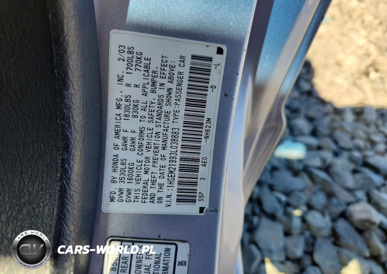 2003 Honda Civic Ex VIN:1HGEM21993L038883 - 12
