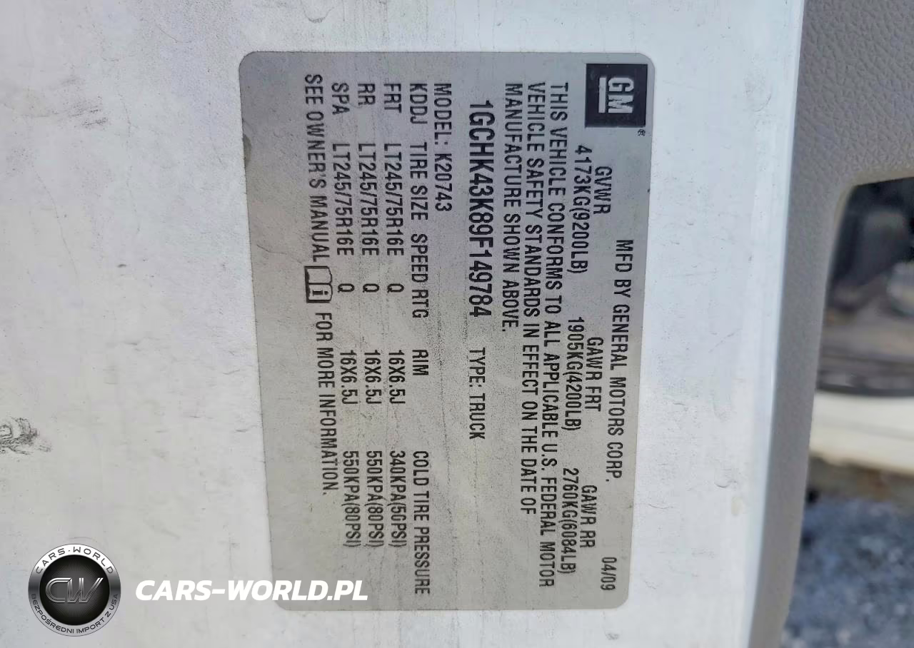 2009 Chevrolet Silverado K2500 Heavy Duty VIN:1GCHK43K89F149784 - 12