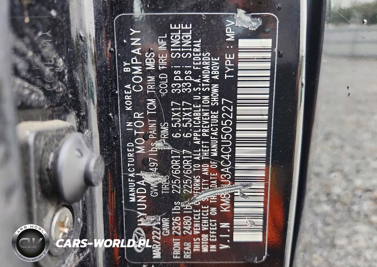2012 Hyundai Tucson Gls VIN:KM8JU3AC4CU505227 - 13