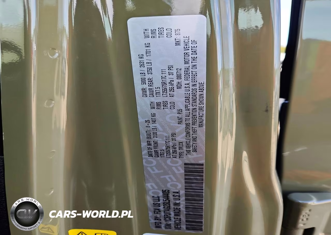 2025 Jeep Gladiator Sport VIN:1C6PJTAG2SL544405 - 13