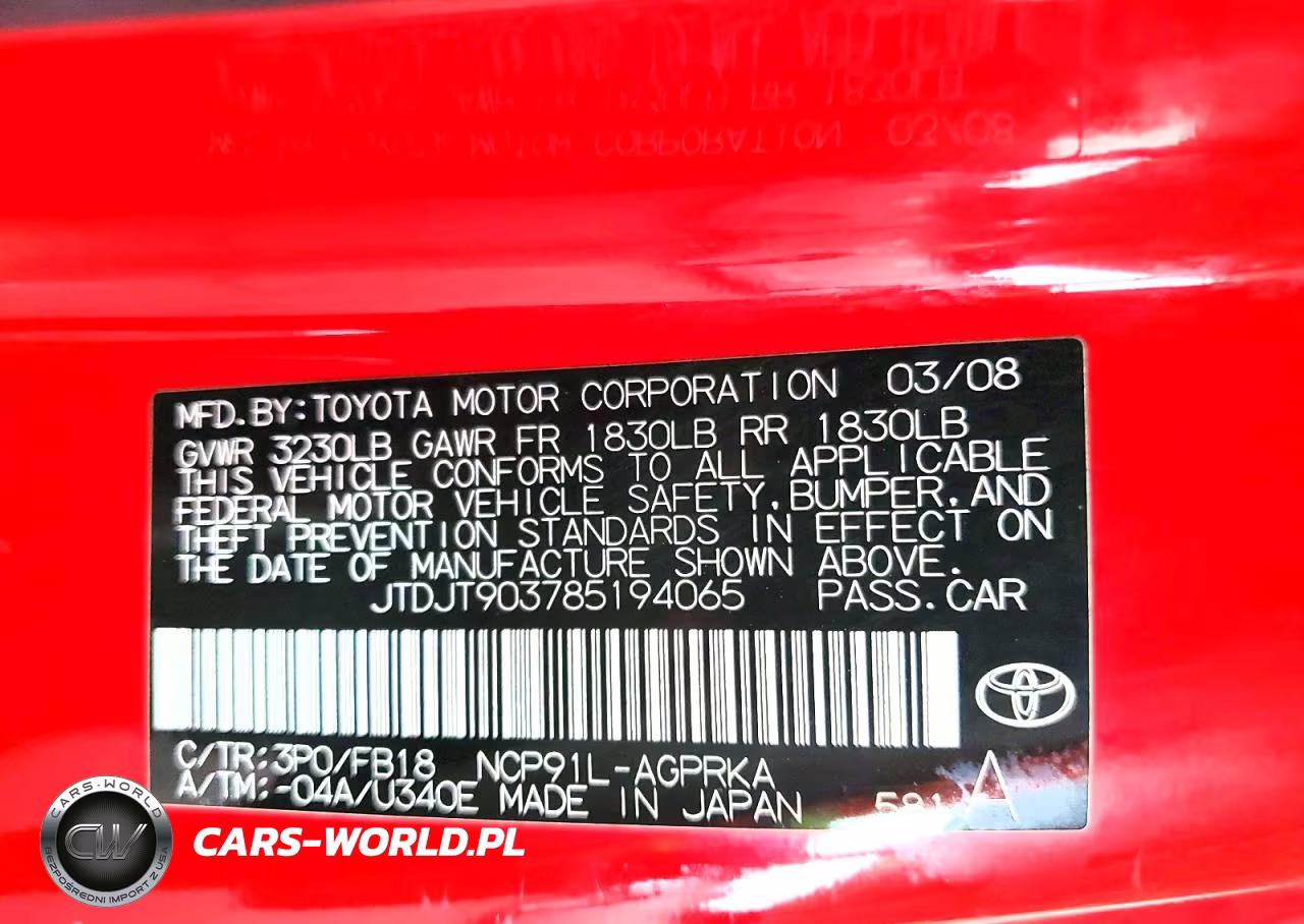 2008 Toyota Yaris Base VIN:JTDJT903785194065 - 12