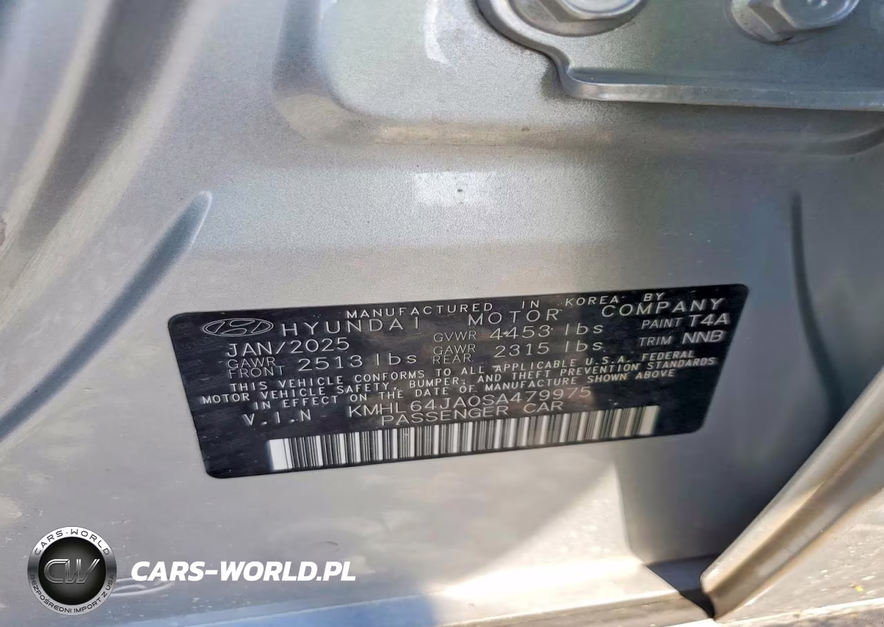 2025 Hyundai Sonata Sel VIN:KMHL64JA0SA479975 - 13