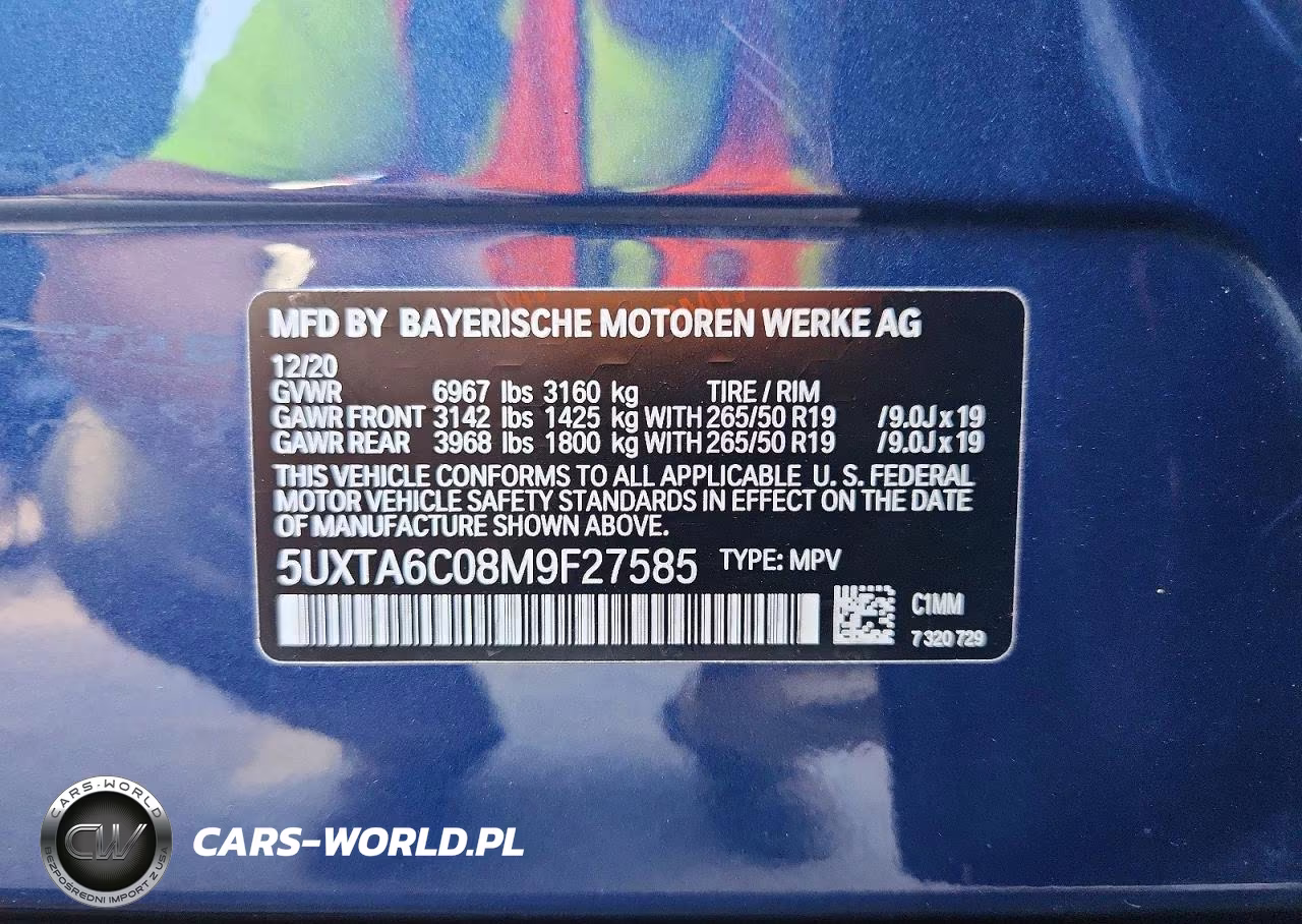 2021 BMW X5 xDrive45E VIN:5UXTA6C08M9F27585 - 13