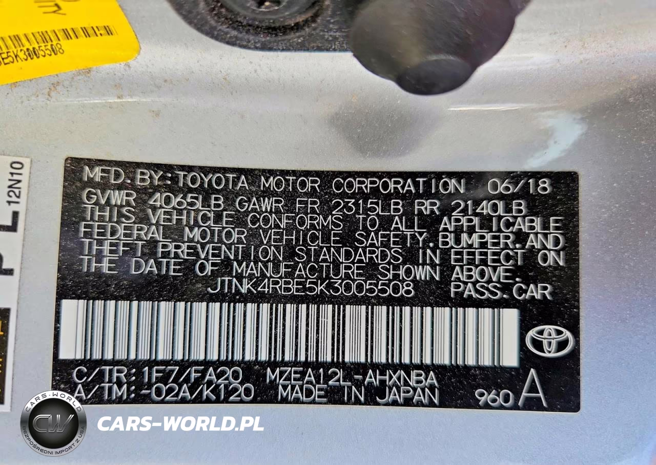 2019 Toyota Corolla Hatchback Se VIN:JTNK4RBE5K3005508 - 13