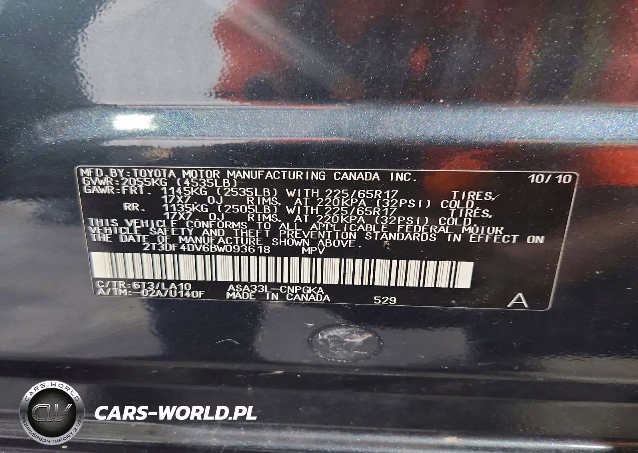 2011 Toyota Rav4 Limited VIN:2T3DF4DV6BW093618 - 13