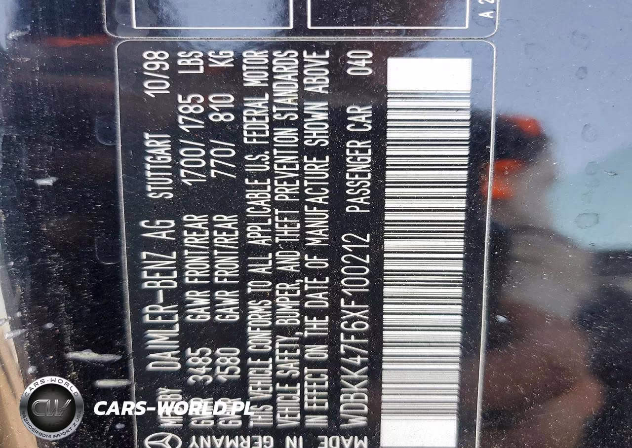 1999 Mercedes-Benz Slk 230 Kompressor VIN:WDBKK47F6XF100212 - 12