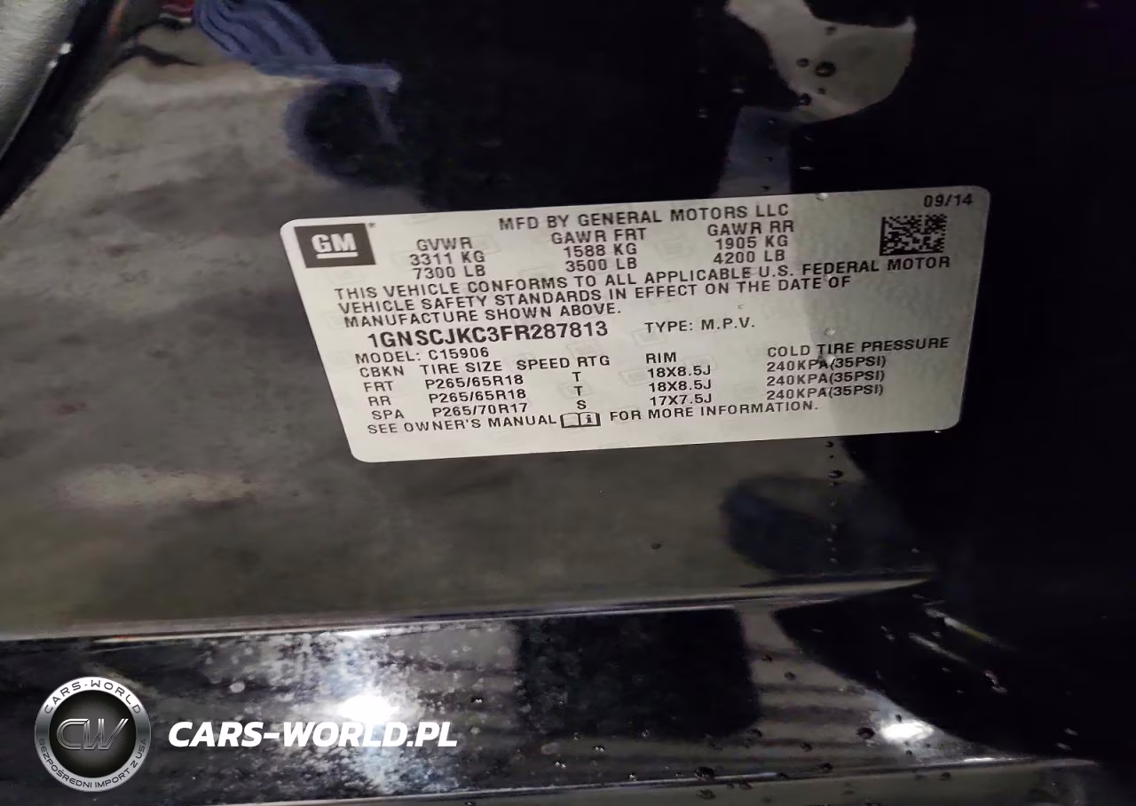2015 Chevrolet Suburban C1500 Lt VIN:1GNSCJKC3FR287813 - 13