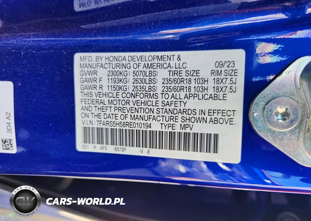 2024 Honda Cr-V Sport VIN:7FARS5H58RE010194 - 13