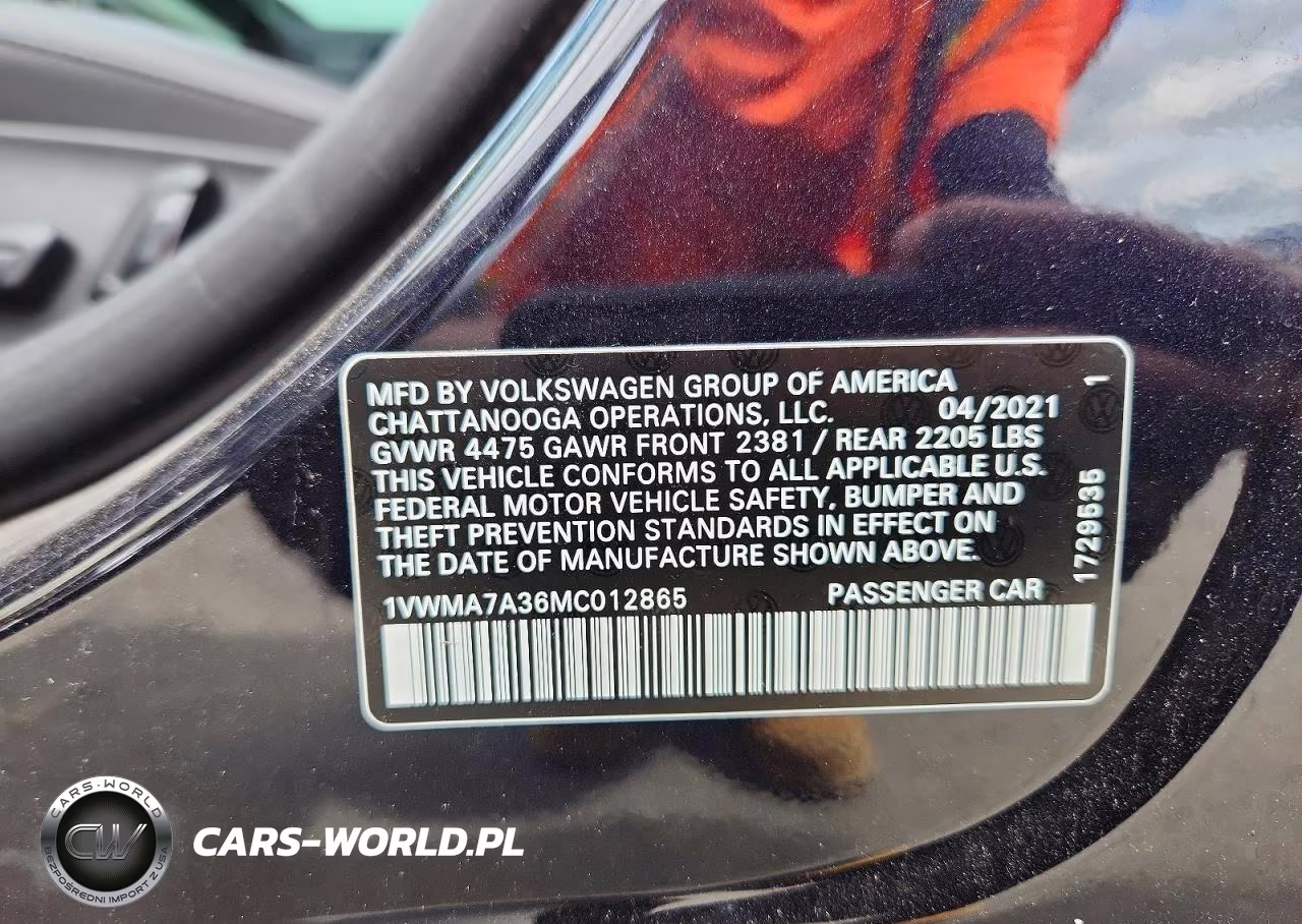 2021 Volkswagen Passat R-Line VIN:1VWMA7A36MC012865 - 13