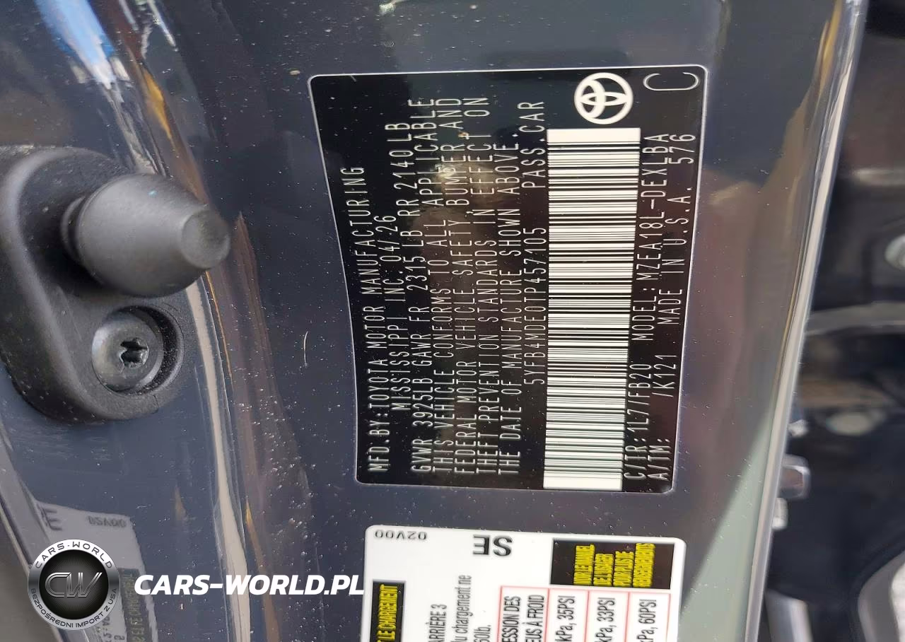 2026 Toyota Corolla Le VIN:5YFB4MDE0TP457105 - 12