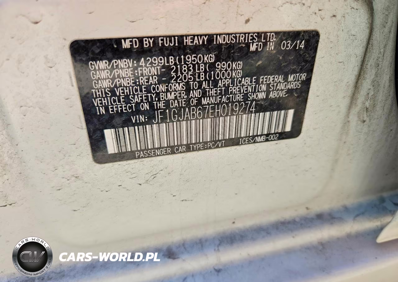 2014 Subaru Impreza Premium VIN:JF1GJAB67EH019274 - 13