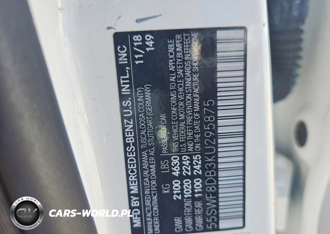 2019 Mercedes-Benz C 300 VIN:55SWF8DB3KU295875 - 12