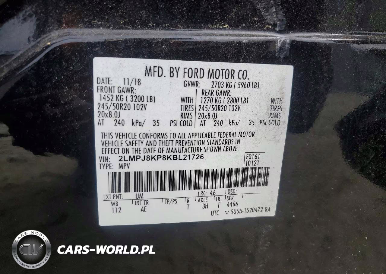 2019 Lincoln Nautilus Select VIN:2LMPJ8KP8KBL21726 - 12