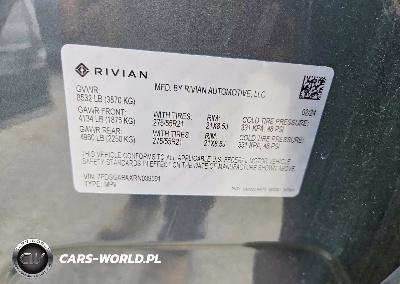 2024 Rivian R1S Adventure VIN:7PDSGABAXRN039591 - 14