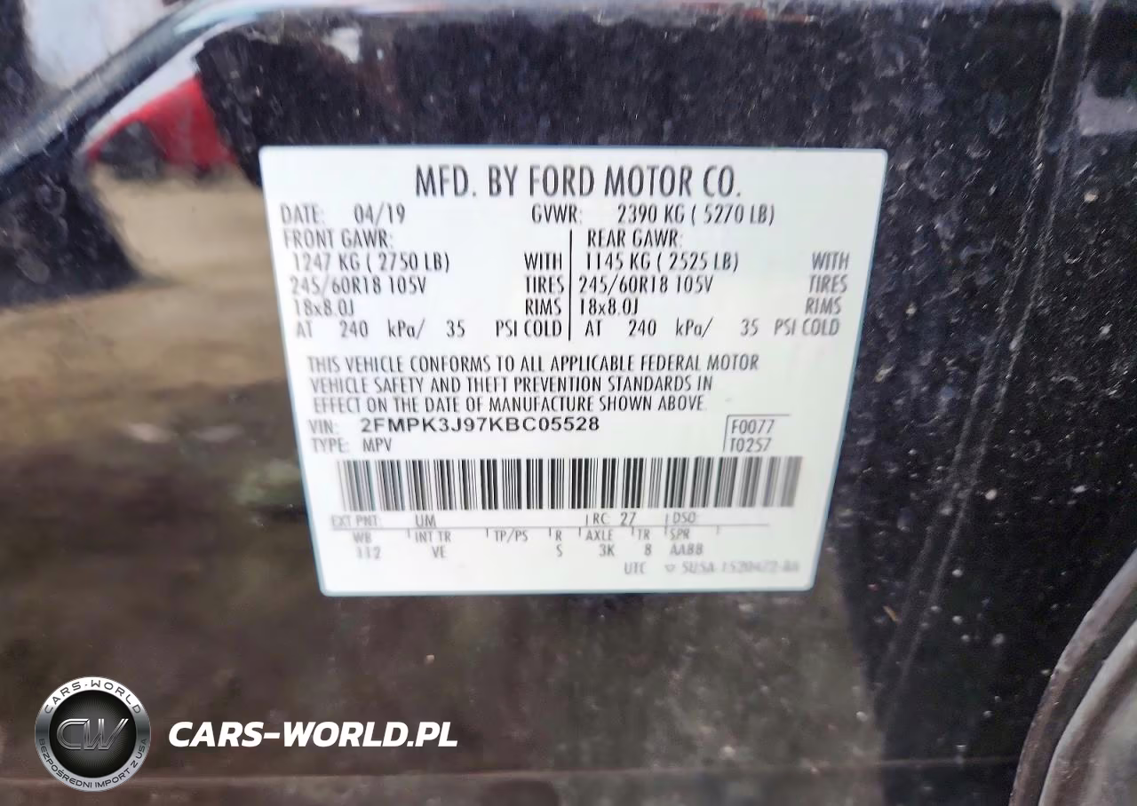 2019 Ford Edge Sel VIN:2FMPK3J97KBC05528 - 13