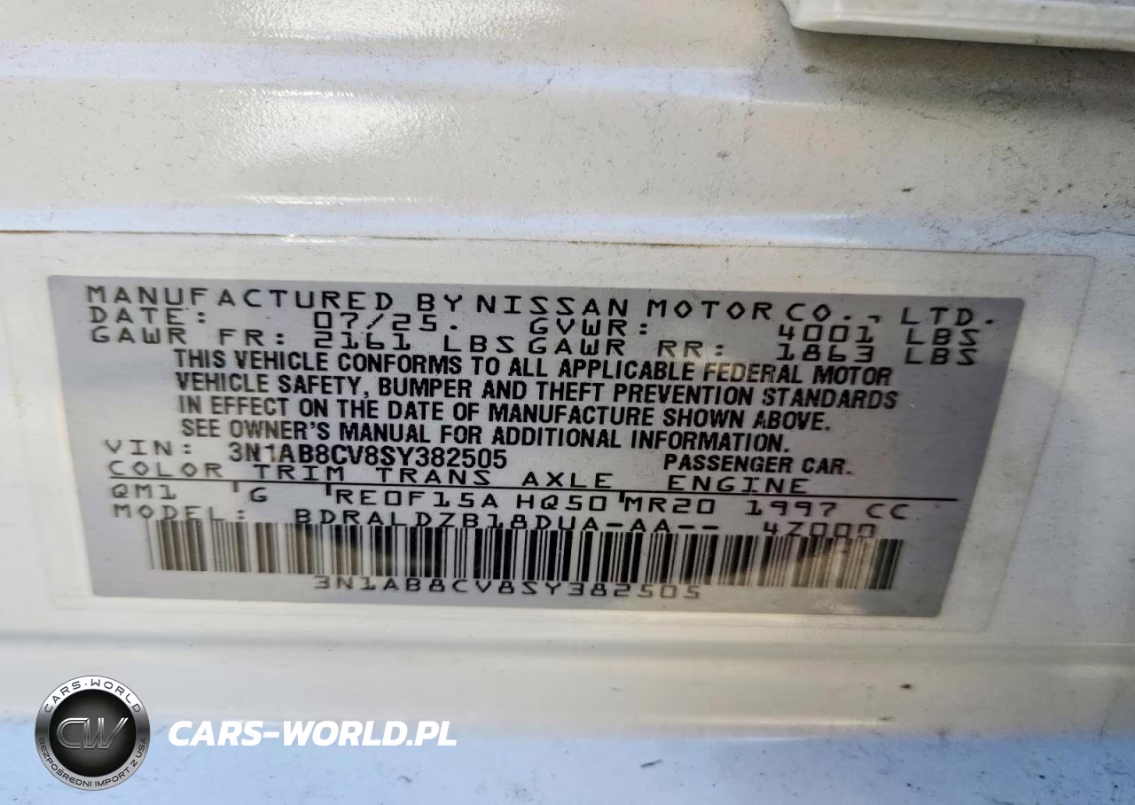 2025 Nissan Sentra Sv VIN:3N1AB8CV8SY382505 - 12