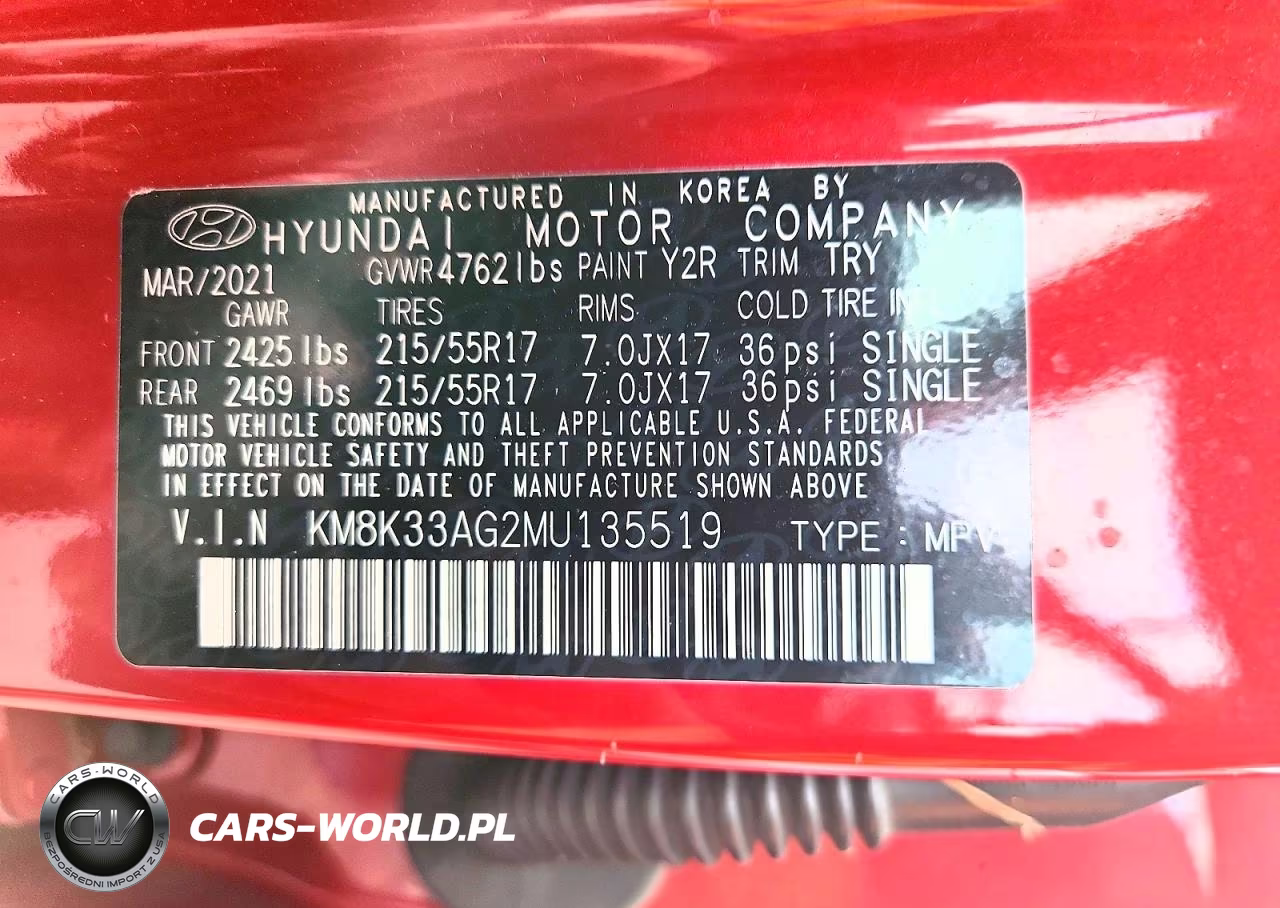 2021 Hyundai Kona Limited VIN:KM8K33AG2MU135519 - 12