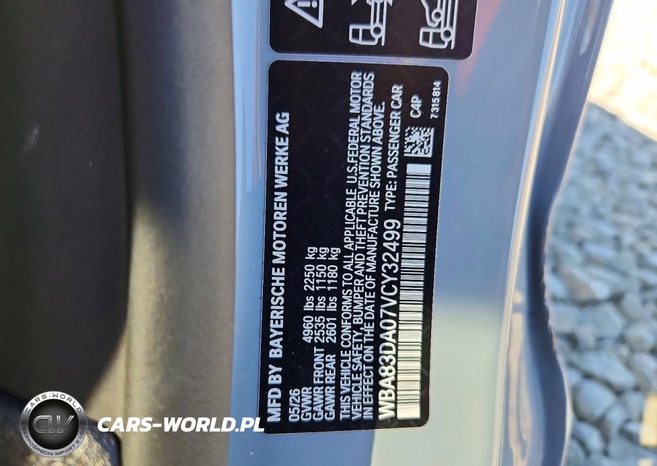 2027 BMW M440Xi VIN:WBA83DA07VCY32499 - 12