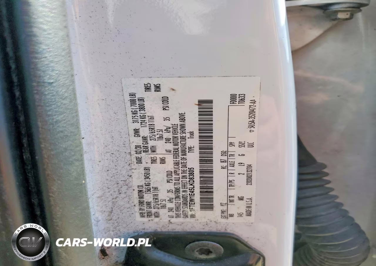 2020 Ford F150 Supercrew VIN:1FTEW1E45LKD83805 - 12