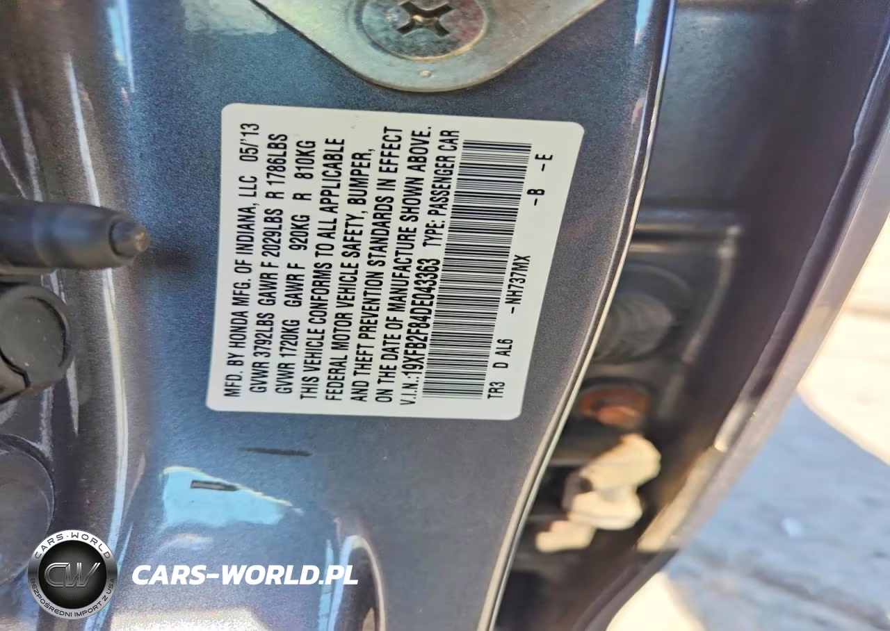 2013 Honda Civic Ex VIN:19XFB2F84DE043363 - 12