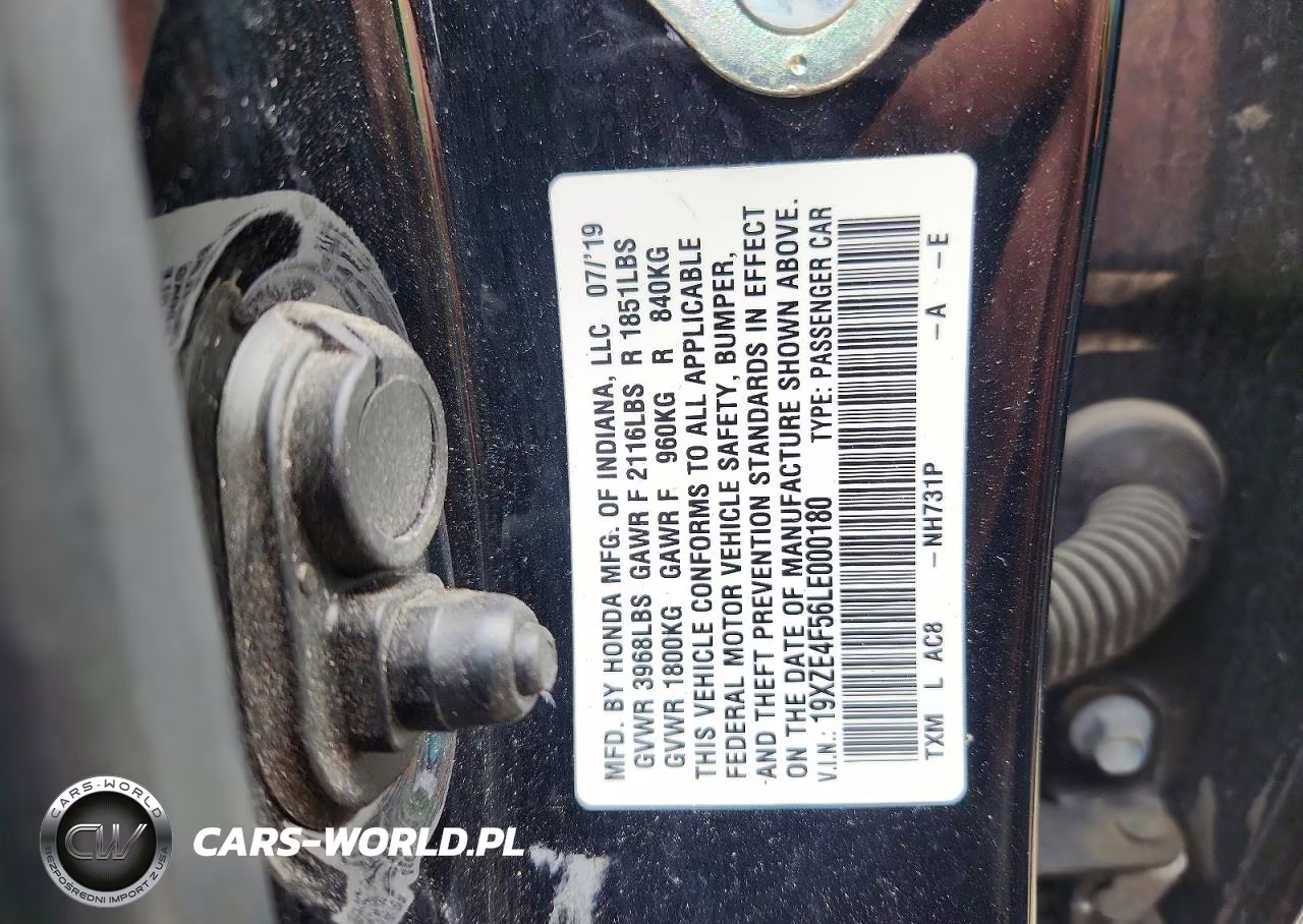2020 Honda Insight Ex VIN:19XZE4F56LE000180 - 12