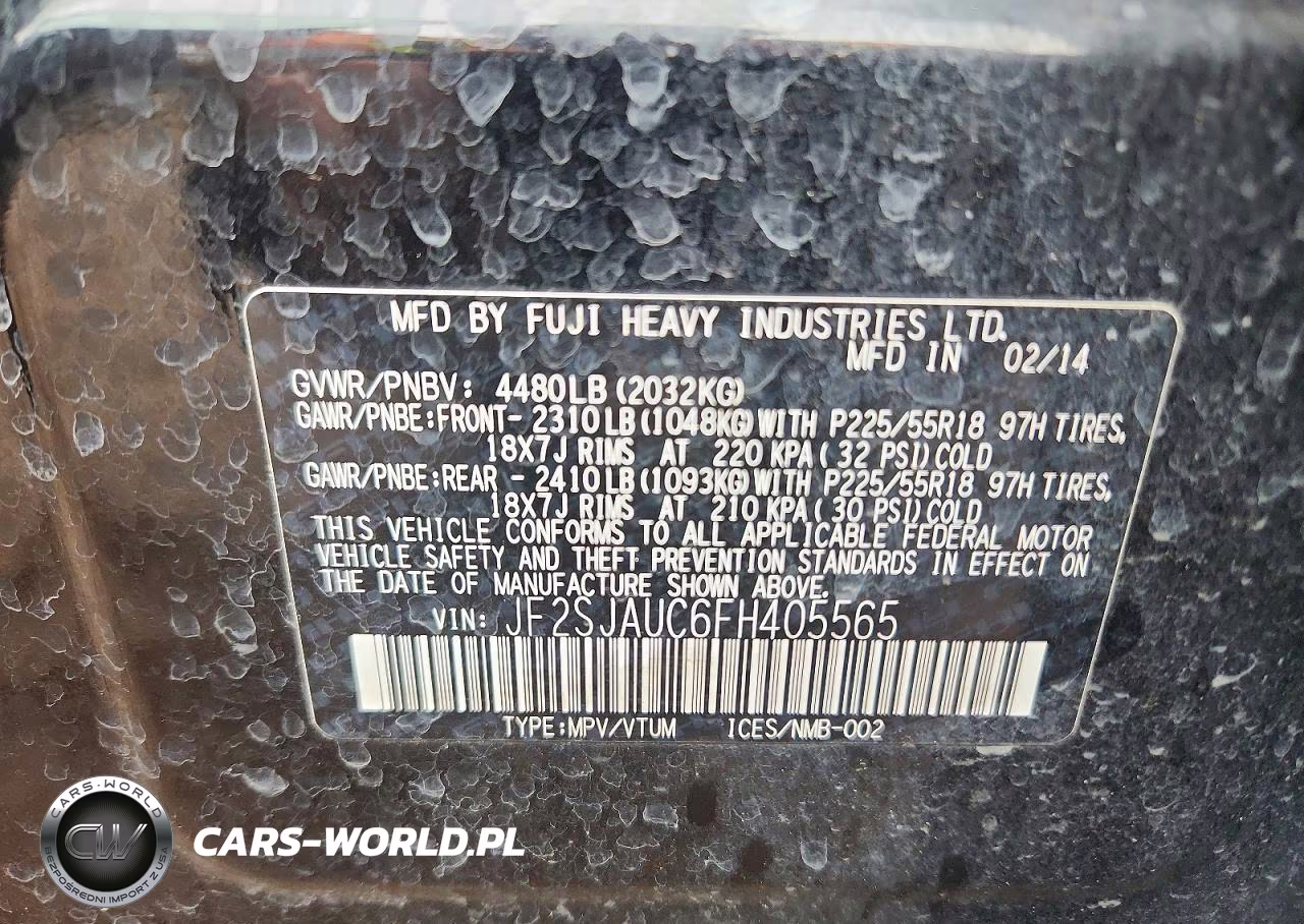 2015 Subaru Forester 2.5I Touring VIN:JF2SJAUC6FH405565 - 13