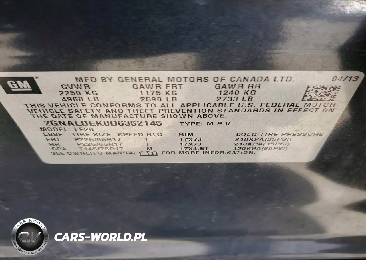 2013 Chevrolet Equinox Ls VIN:2GNALBEK0D6352145 - 13