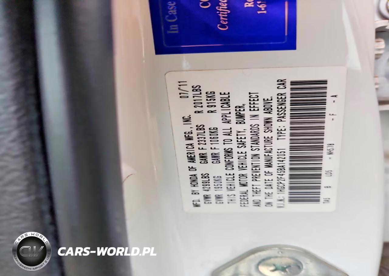 2011 Honda Accord Lxp VIN:1HGCP2F45BA142051 - 12
