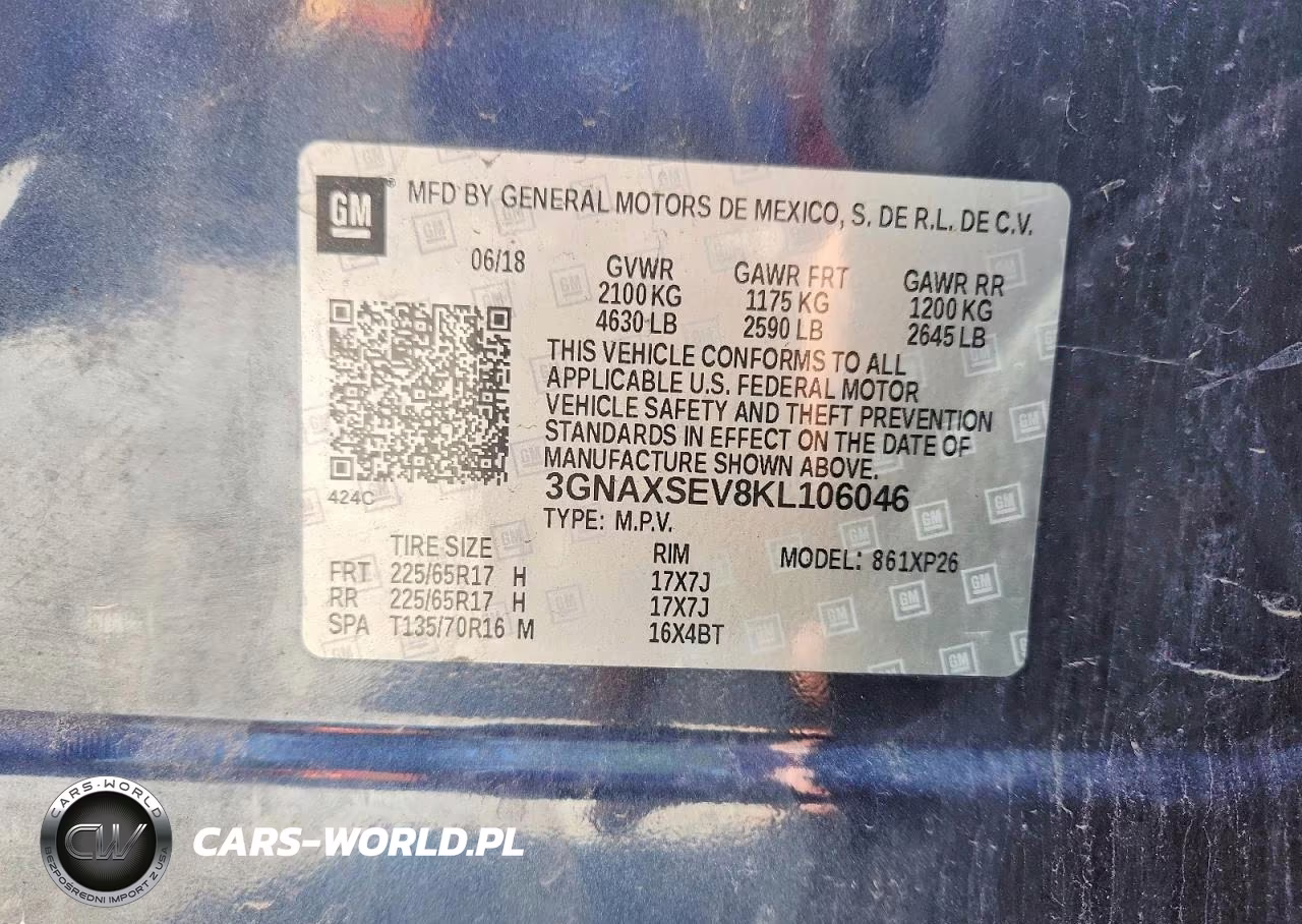 2019 Chevrolet Equinox Ls VIN:3GNAXSEV8KL106046 - 14