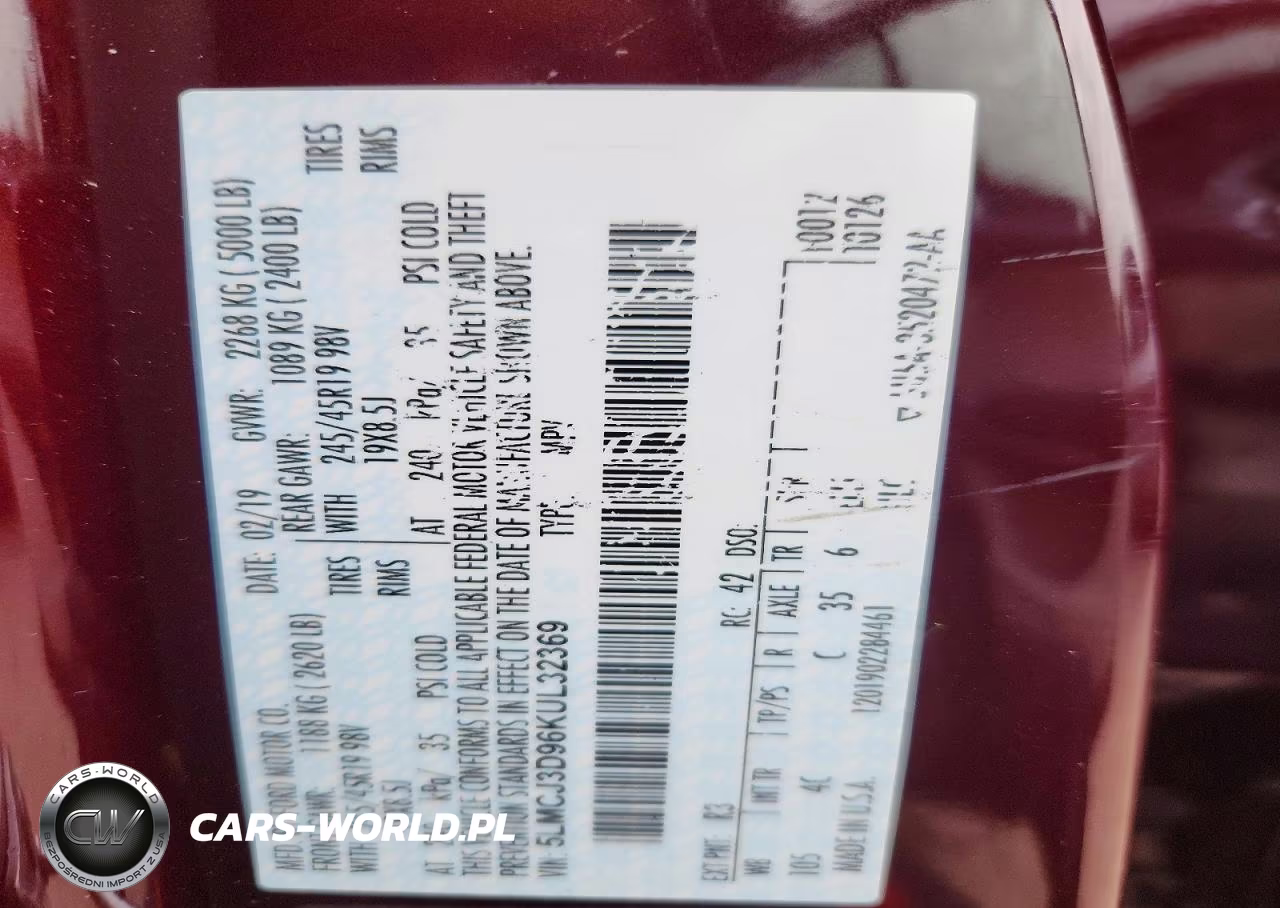 2019 Lincoln Mkc Reserve VIN:5LMCJ3D96KUL32369 - 12