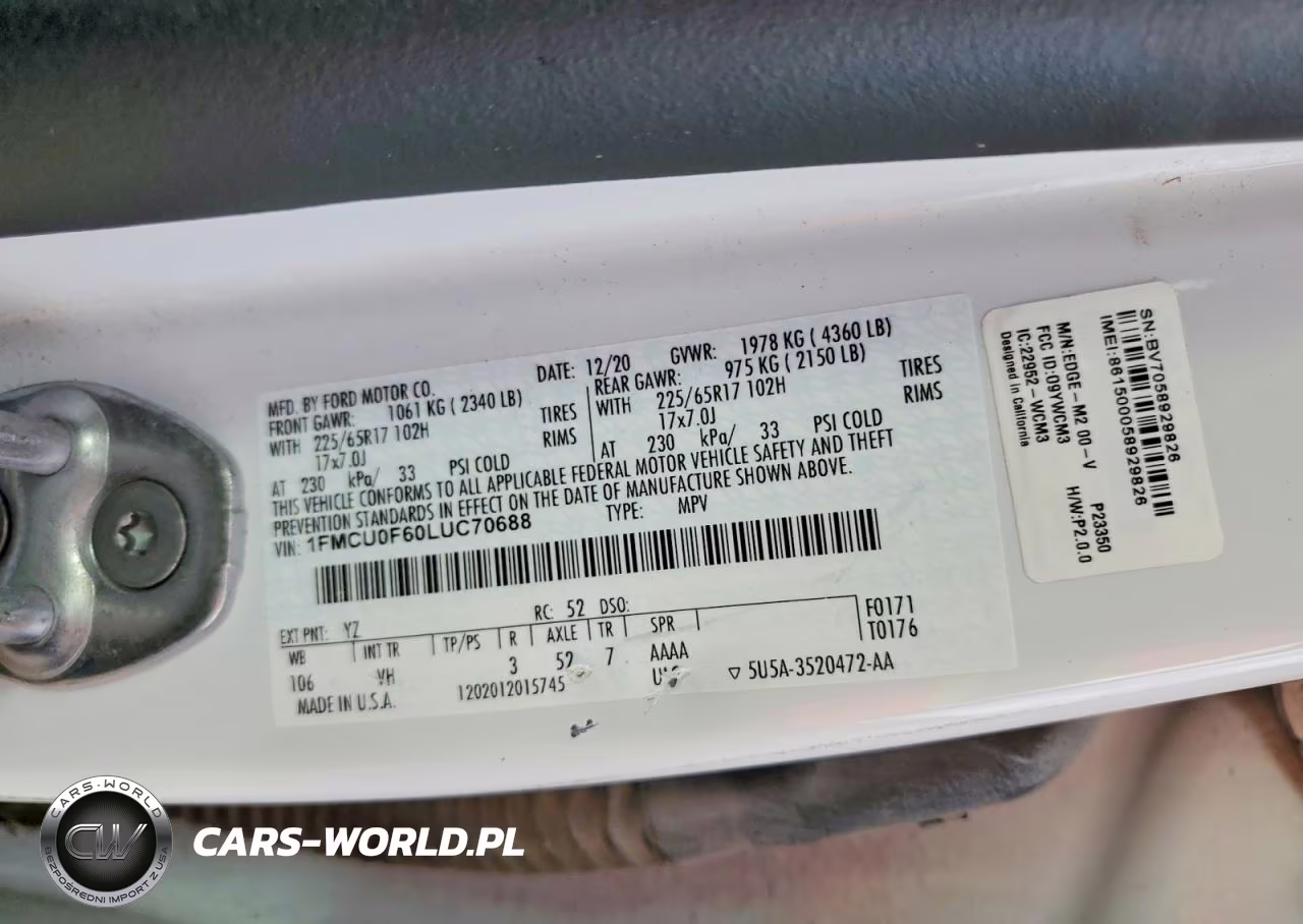 2020 Ford Escape S VIN:1FMCU0F60LUC70688 - 13