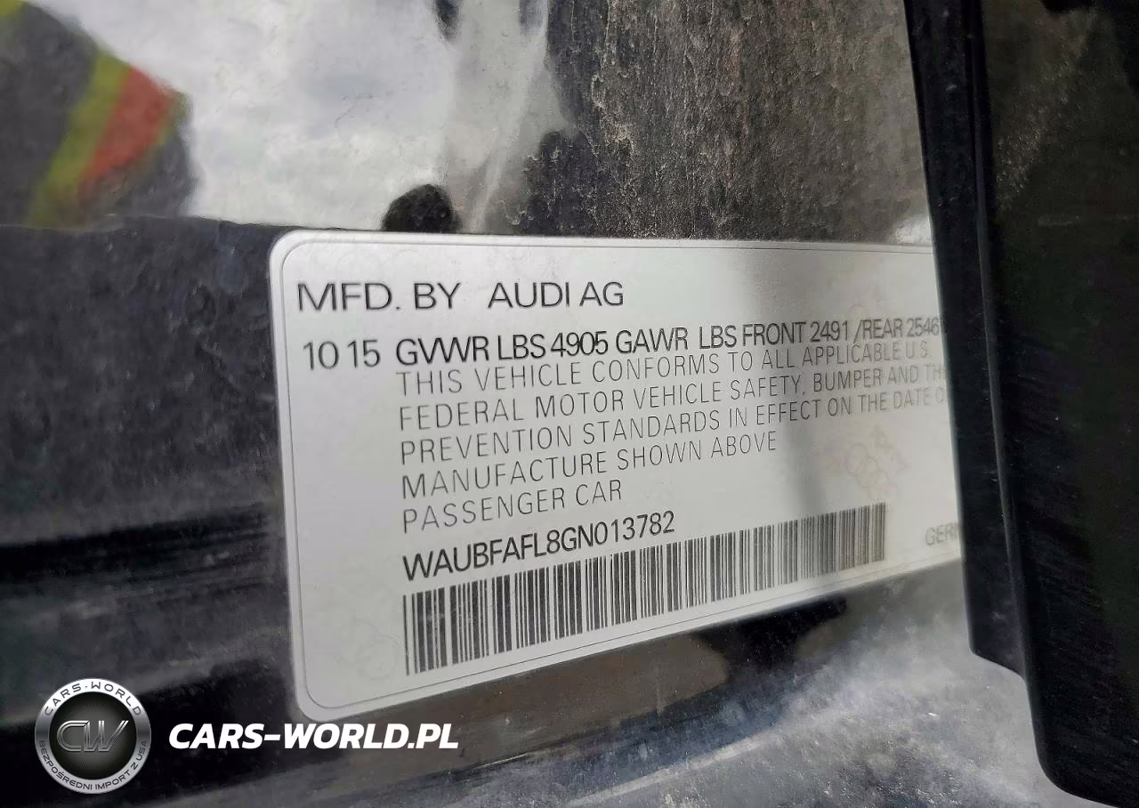 2016 Audi A4 Premium S-Line VIN:WAUBFAFL8GN013782 - 12