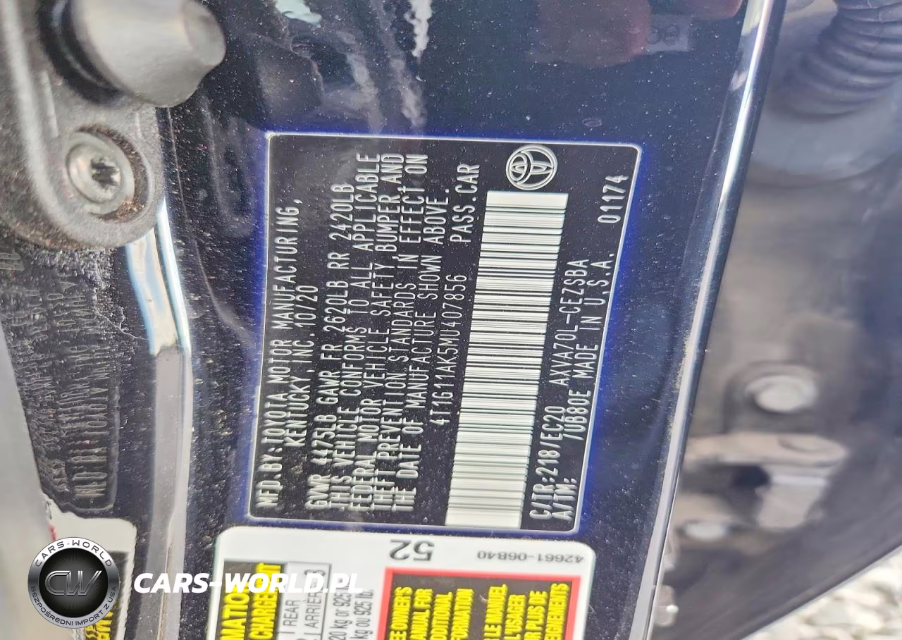 2021 Toyota Camry Se Nightshade VIN:4T1G11AK5MU407856 - 12