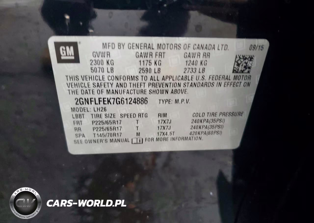 2016 Chevrolet Equinox Lt VIN:2GNFLFEK7G6124886 - 14