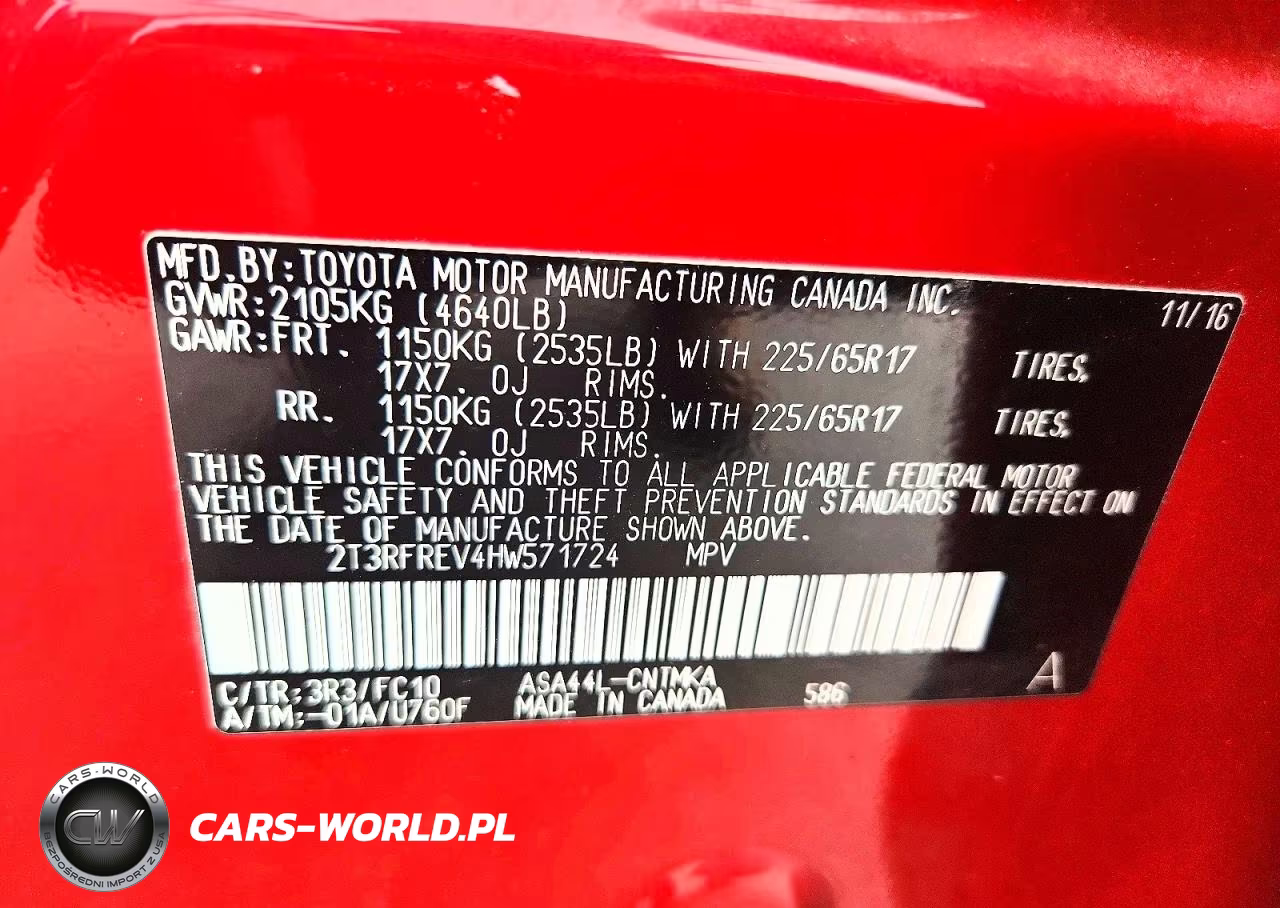 2017 Toyota Rav4 Xle VIN:2T3RFREV4HW571724 - 13