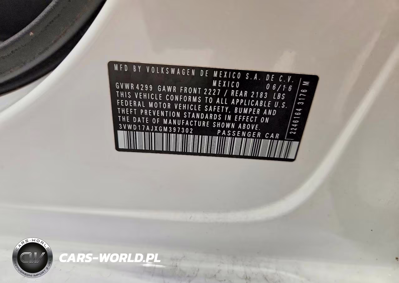 2016 Volkswagen Jetta Sport VIN:3VWD17AJXGM397302 - 12
