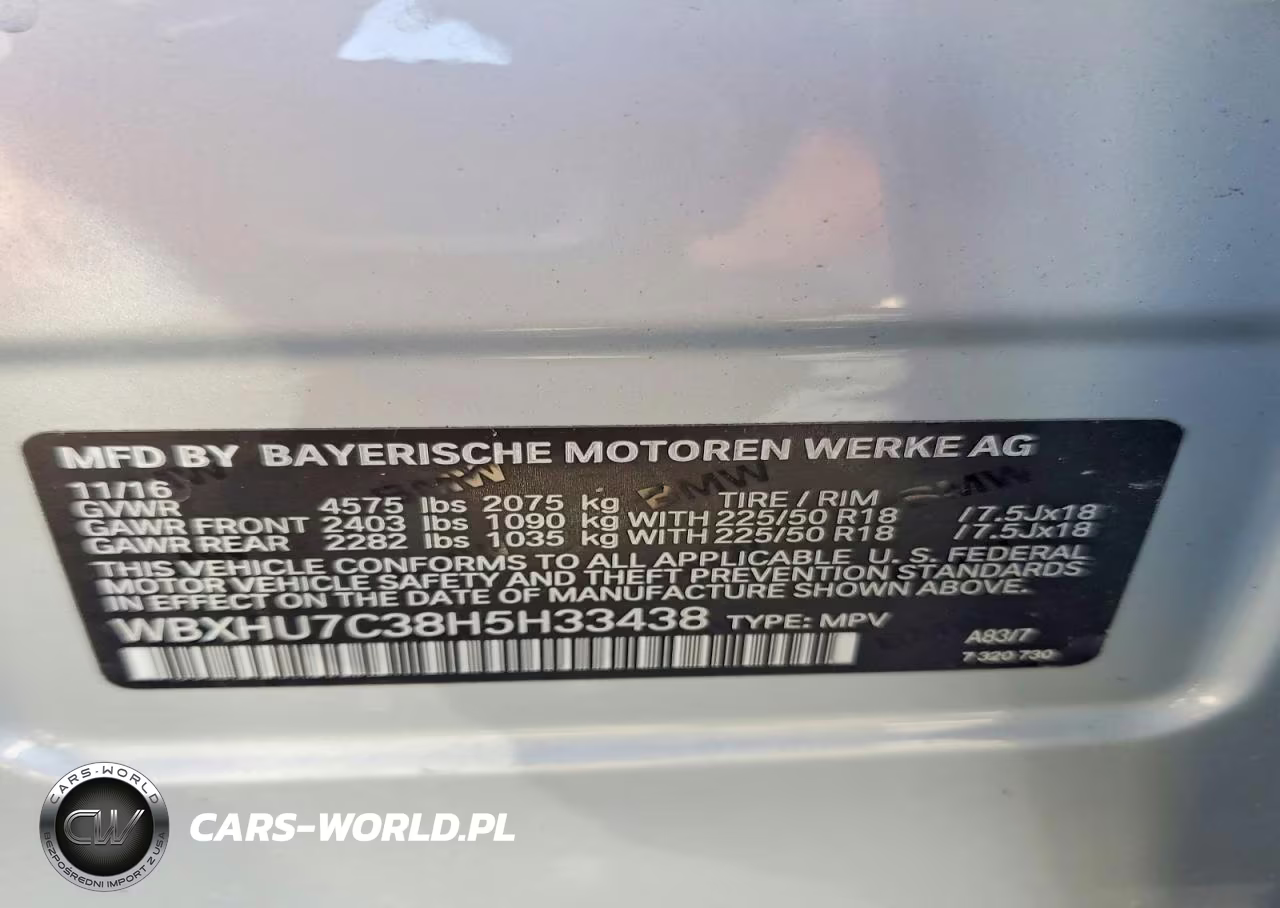 2017 BMW X1 Sdrive28I VIN:WBXHU7C38H5H33438 - 12