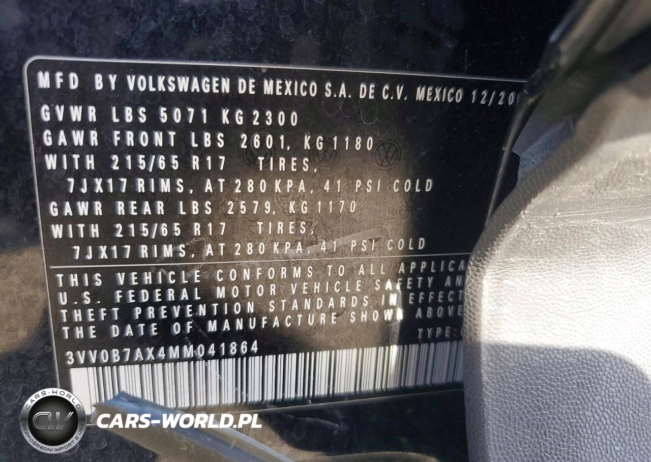 2021 Volkswagen Tiguan S VIN:3VV0B7AX4MM041864 - 13