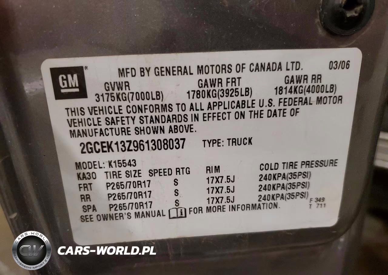 2006 Chevrolet Silverado K1500 VIN:2GCEK13Z961308037 - 12