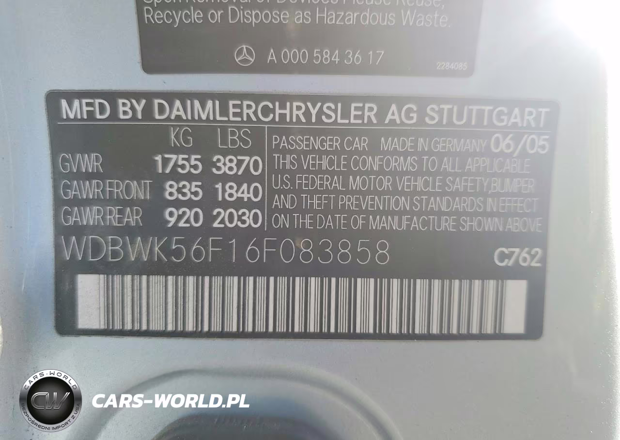 2006 Mercedes-Benz Slk 350 VIN:WDBWK56F16F083858 - 12