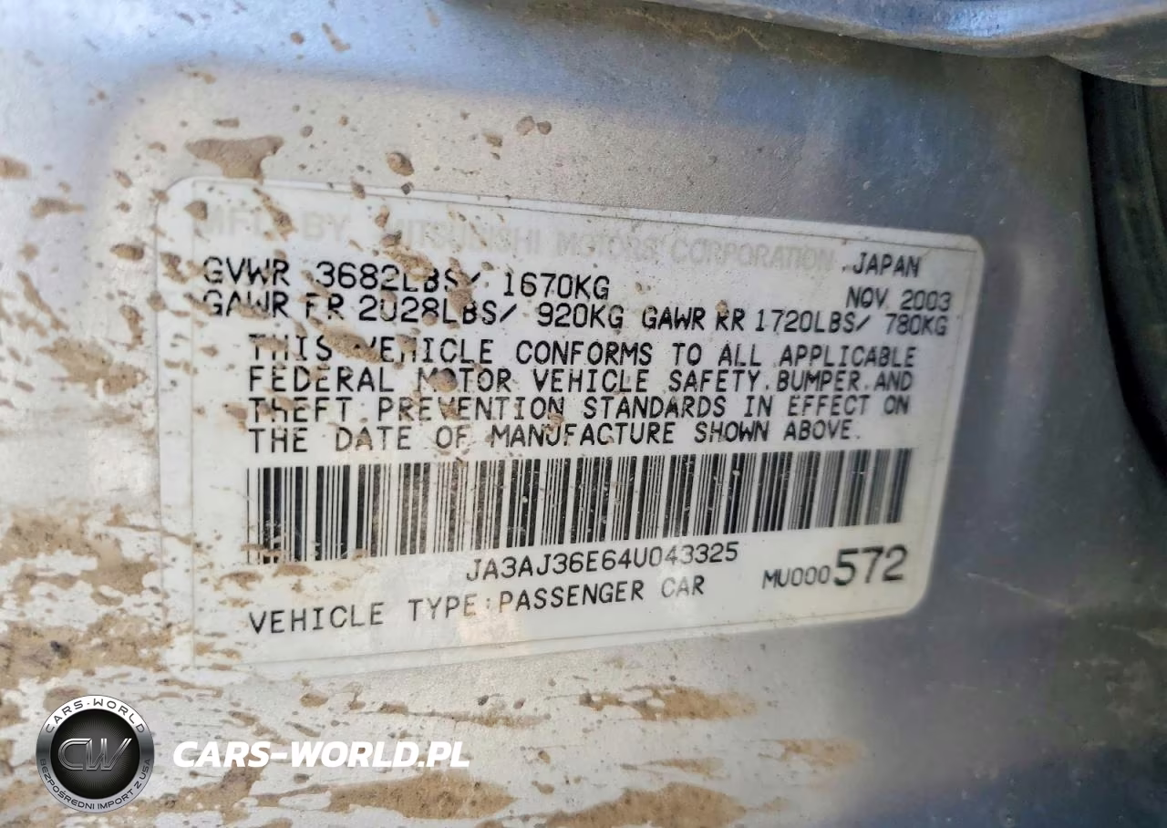 2004 Mitsubishi Lancer Ls VIN:JA3AJ36E64U043325 - 13