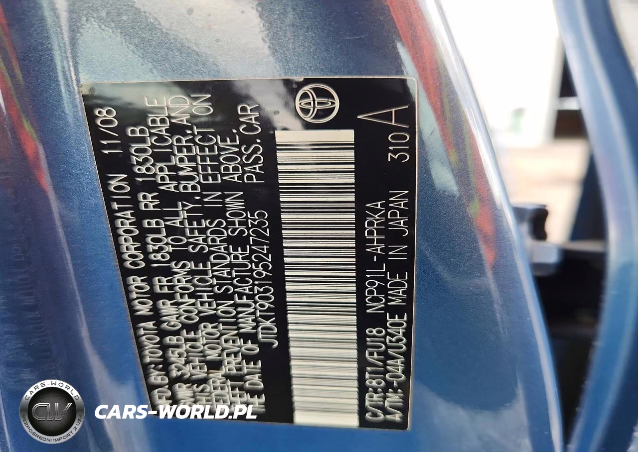 2009 Toyota Yaris Base VIN:JTDKT903195247235 - 12