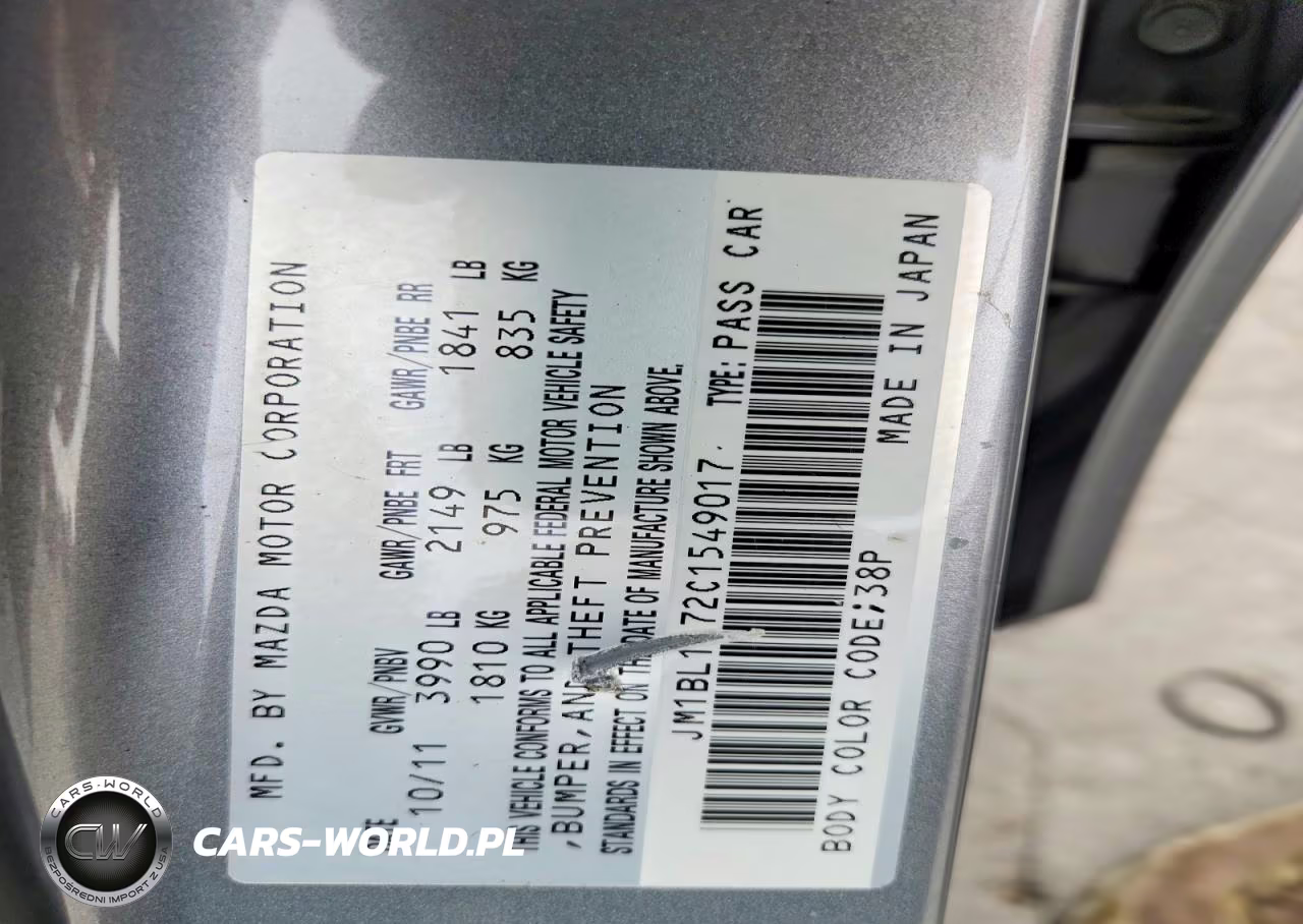 2012 Mazda 3 I VIN:JM1BL1L72C1549017 - 13