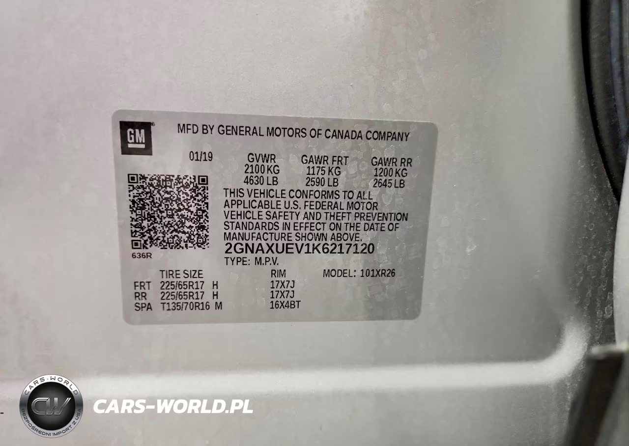 2019 Chevrolet Equinox Lt VIN:2GNAXUEV1K6217120 - 13
