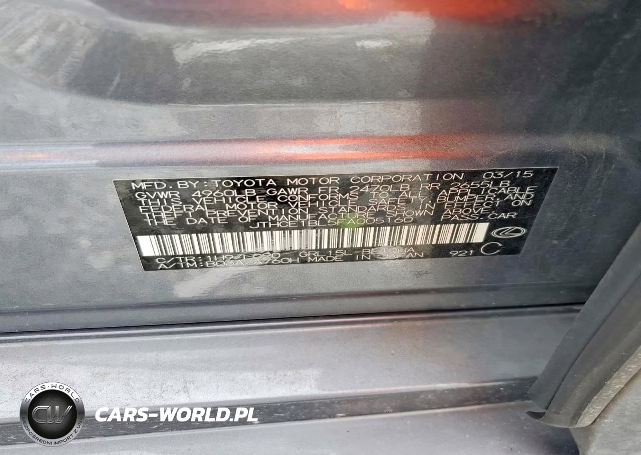 2015 Lexus Gs 350 VIN:JTHCE1BL5FA005160 - 13