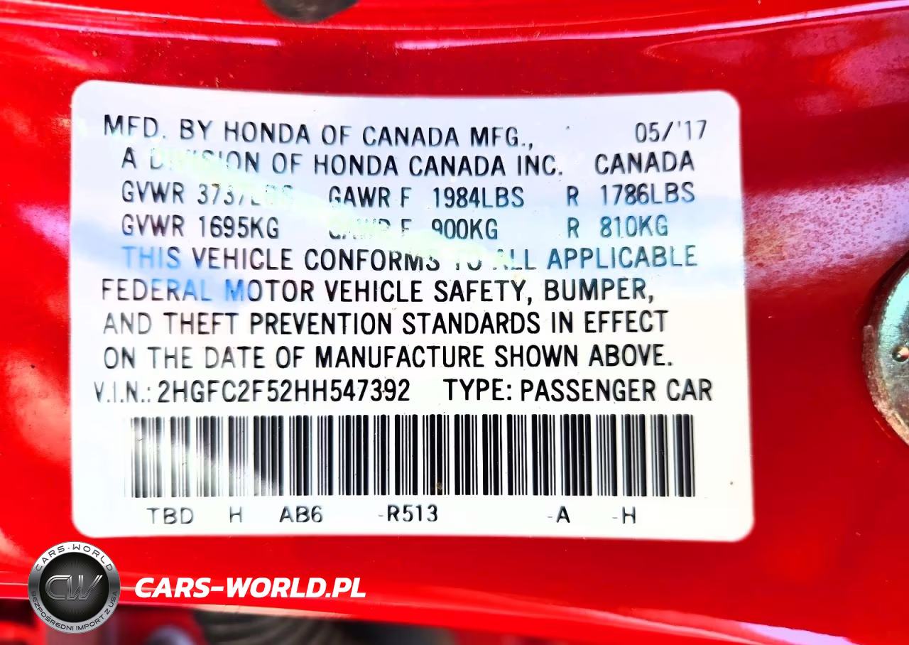 2017 Honda Civic Lx VIN:2HGFC2F52HH547392 - 12