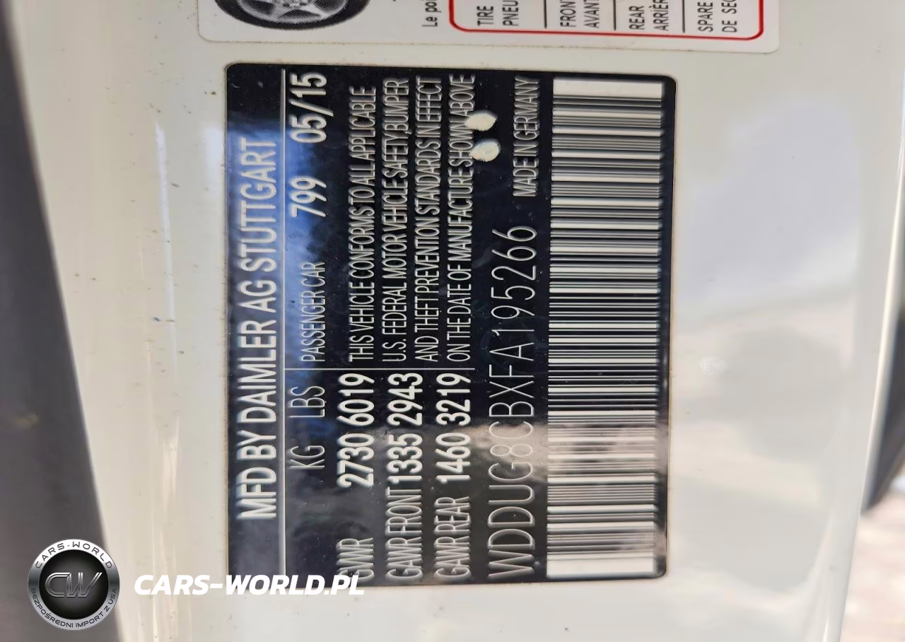 2015 Mercedes-Benz S 550 VIN:WDDUG8CBXFA195266 - 12